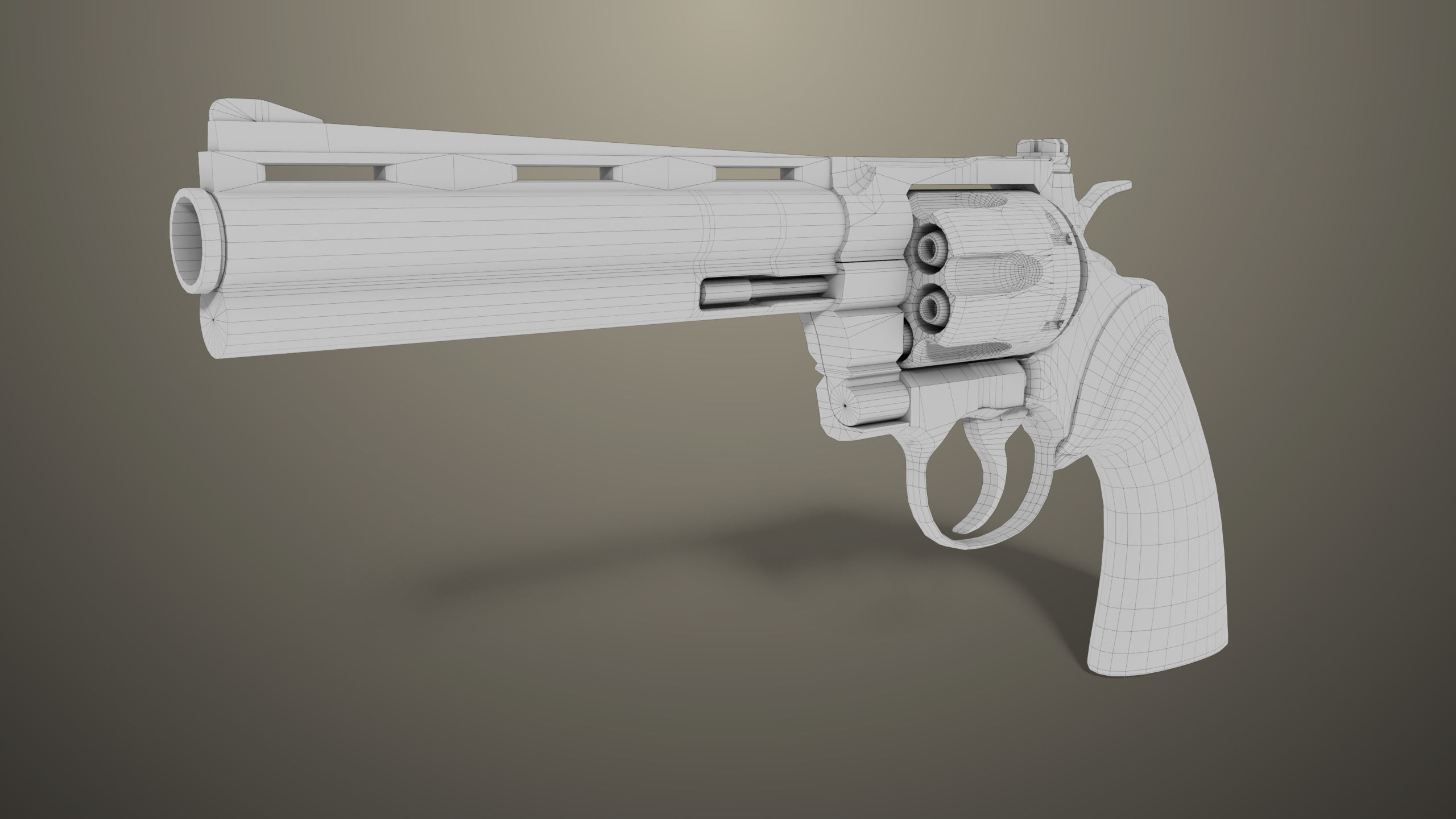 Revolver 05 Black Colt Python All PBR Unity UE Textures Low-poly 3D model_20