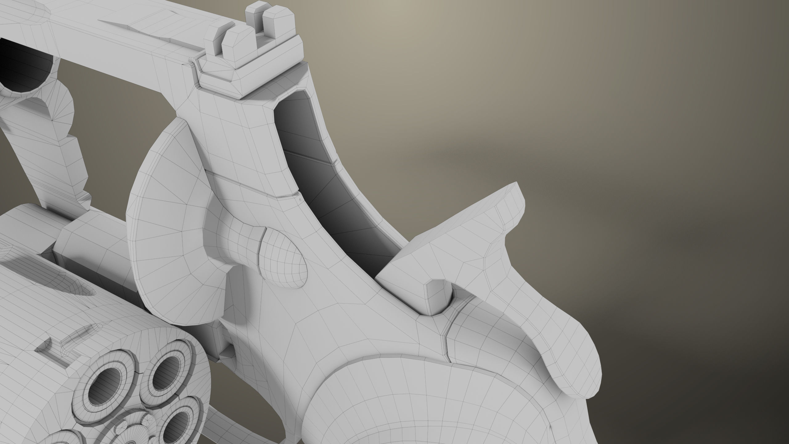 Revolver 05 Black Colt Python All PBR Unity UE Textures Low-poly 3D model_34