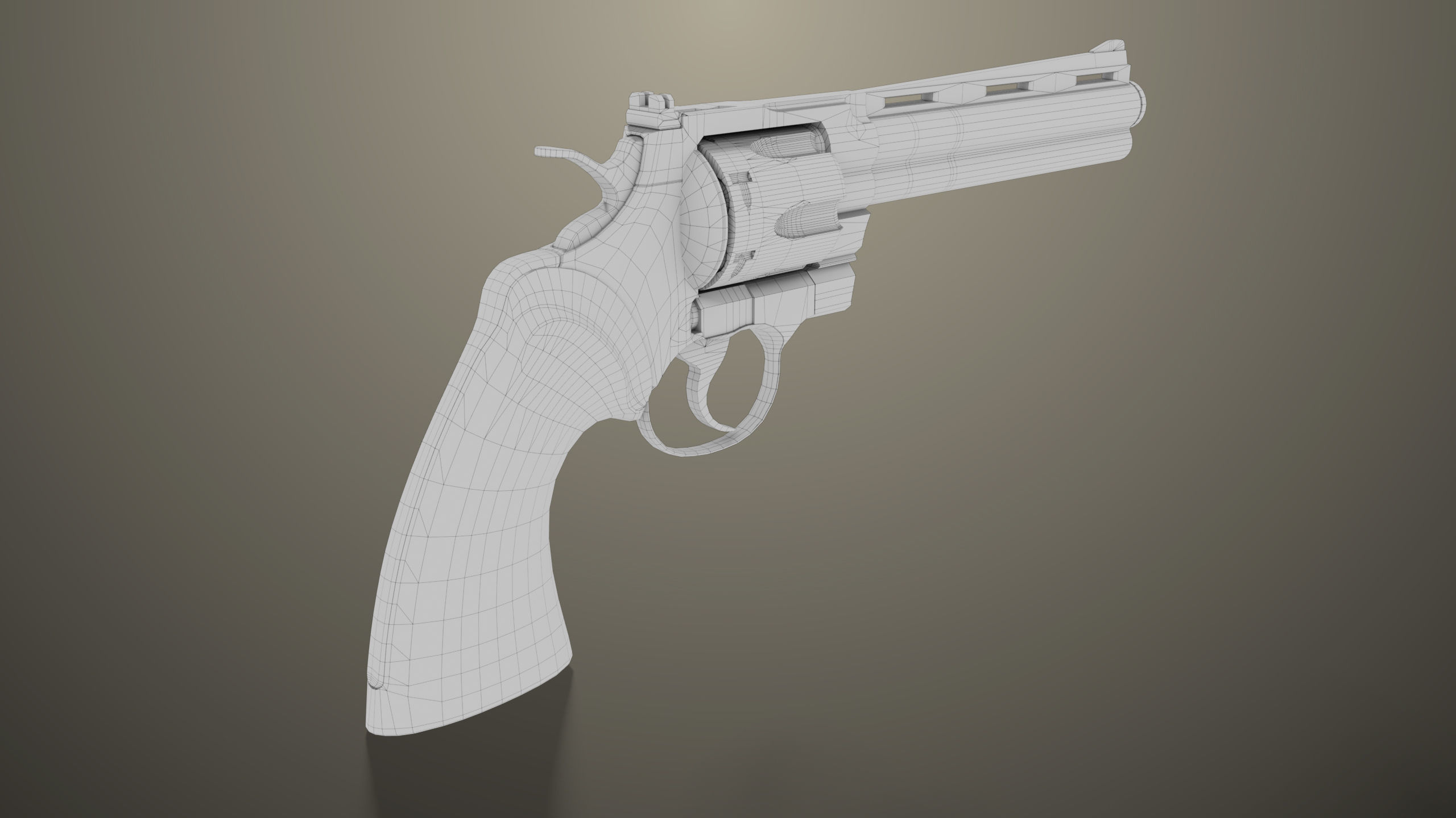 Revolver 05 Black Colt Python All PBR Unity UE Textures Low-poly 3D model_24