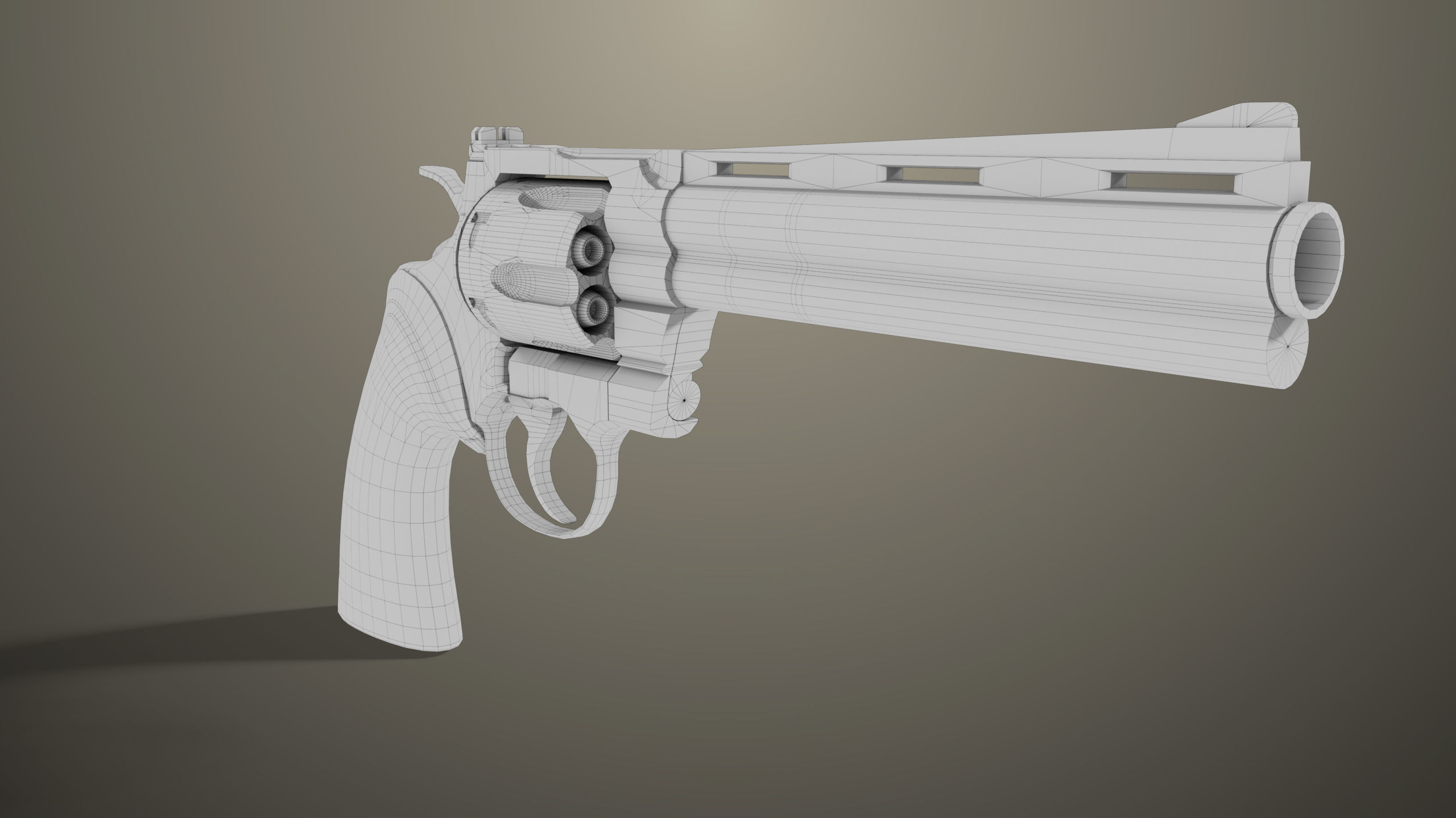 Revolver 05 Black Colt Python All PBR Unity UE Textures Low-poly 3D model_22