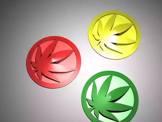 A cannabis themed door stop