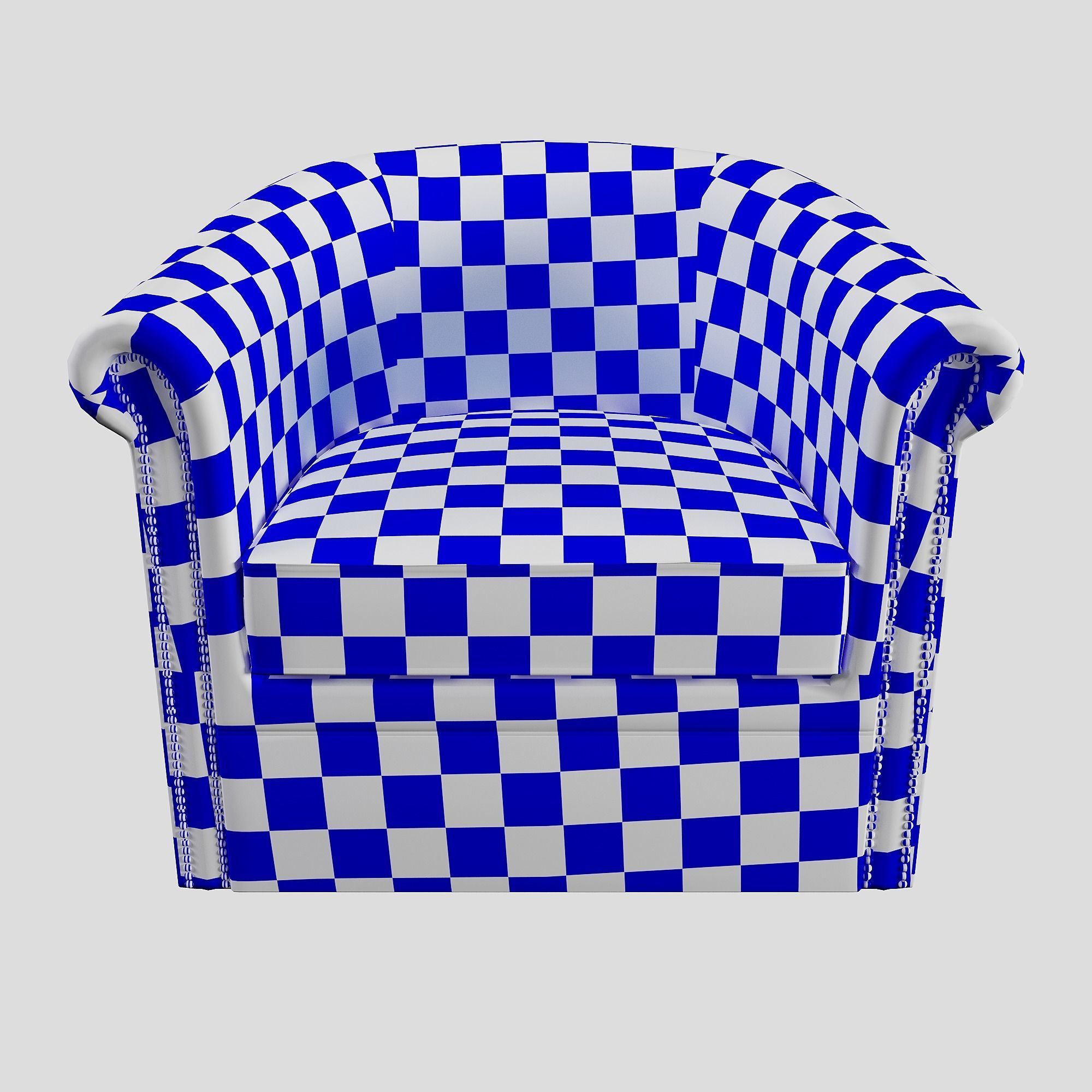 Cyrus Barrel Arm Leather Swivel Armchair 3D model_4