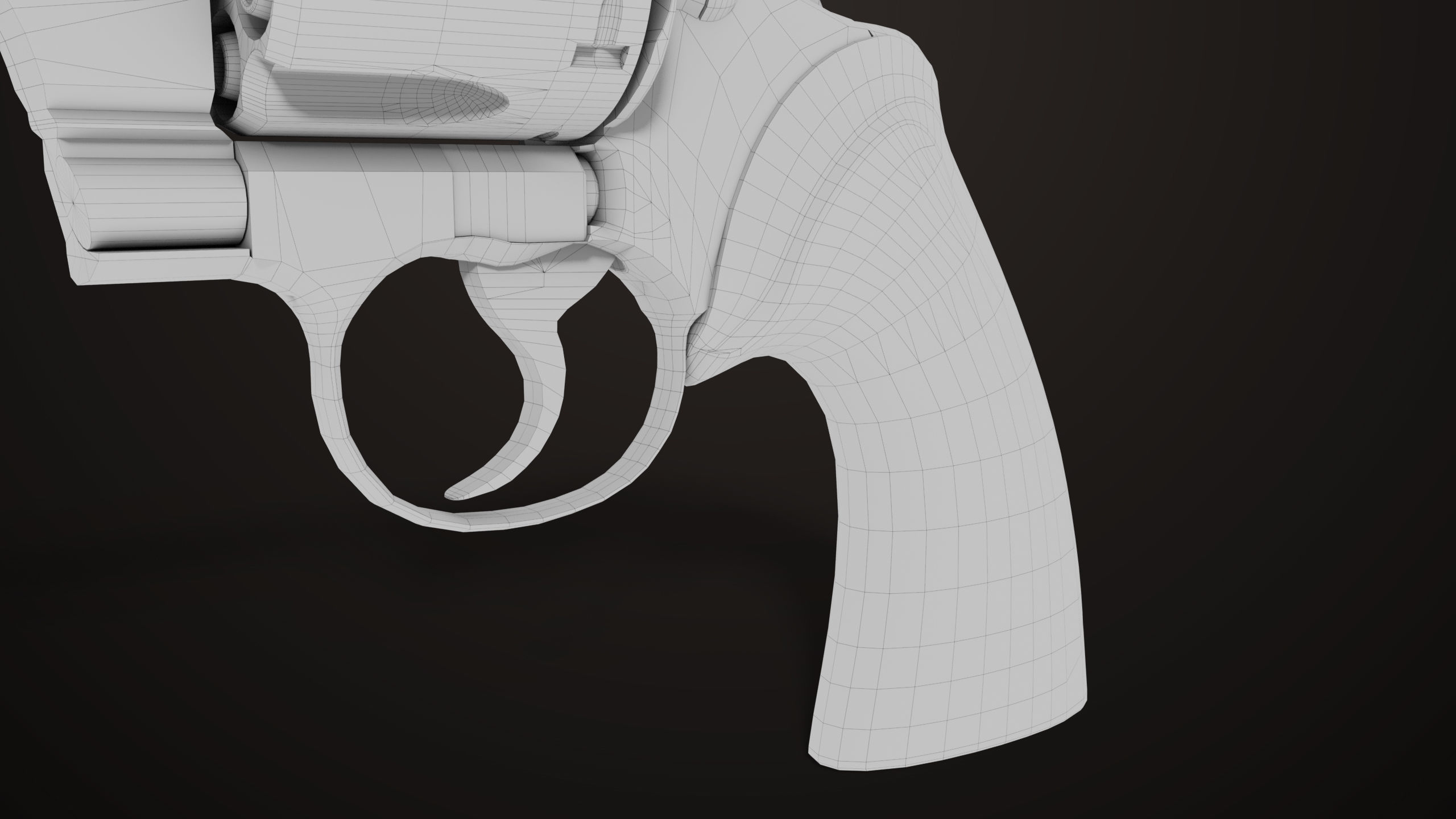 Revolver 05 Silver Colt Python All PBR Unity UE Textures Low-poly 3D model_22
