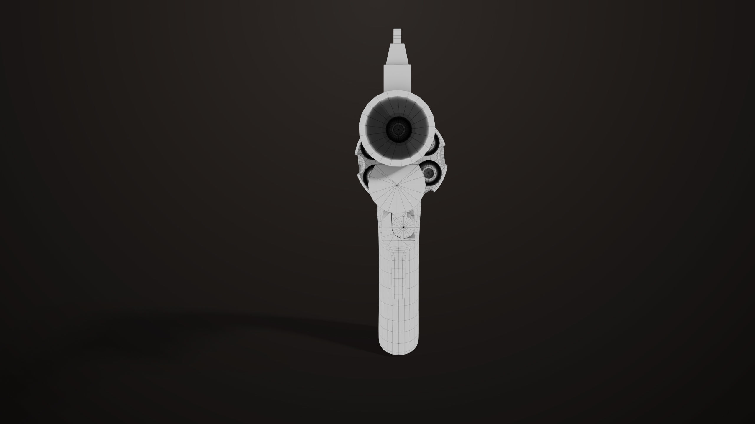 Revolver 05 Silver Colt Python All PBR Unity UE Textures Low-poly 3D model_17