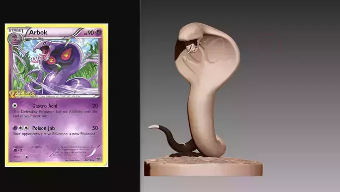 Arbok Pokemon STL OBJ