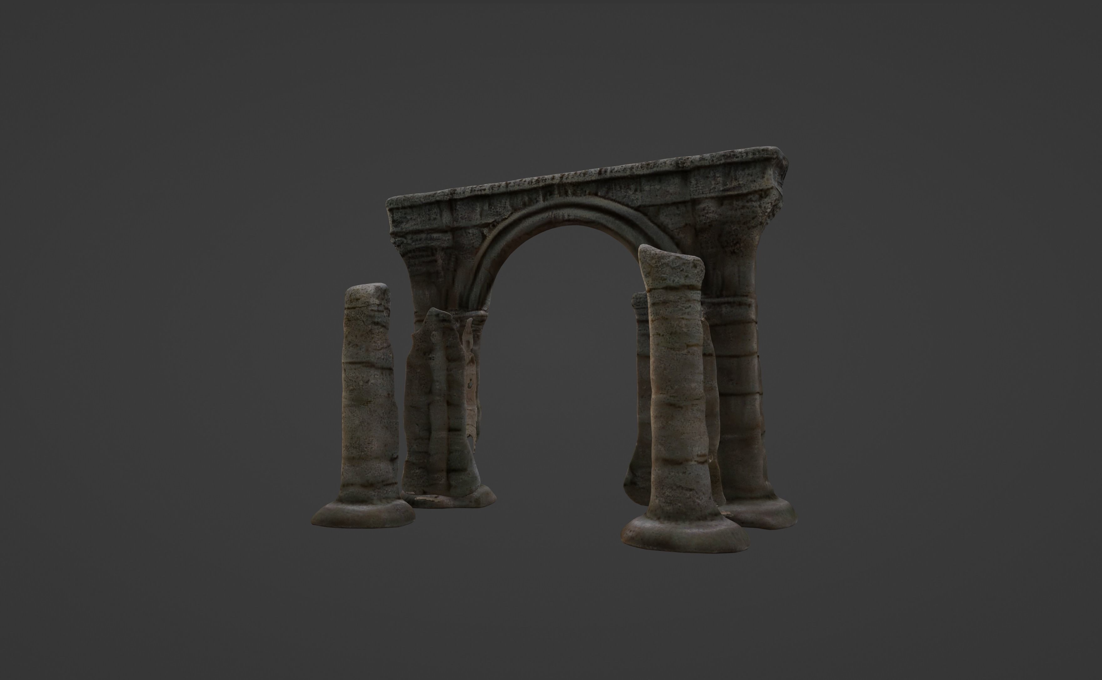 Archaic Pillars Ancient Ruins 3D model_7