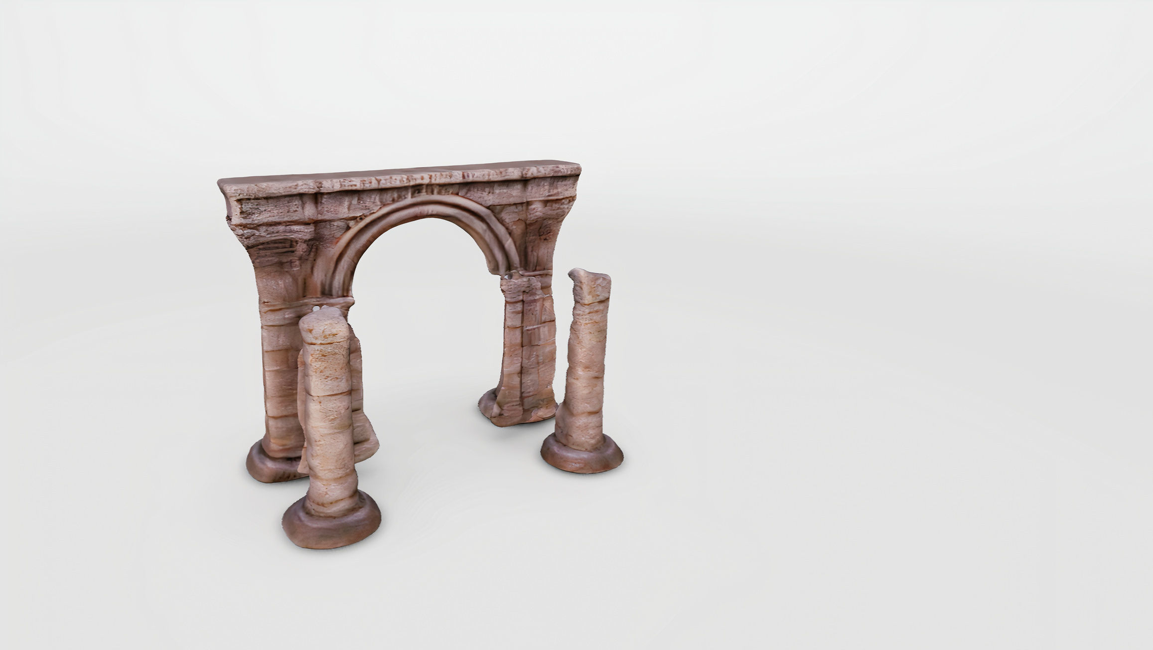 Archaic Pillars Ancient Ruins 3D model_2