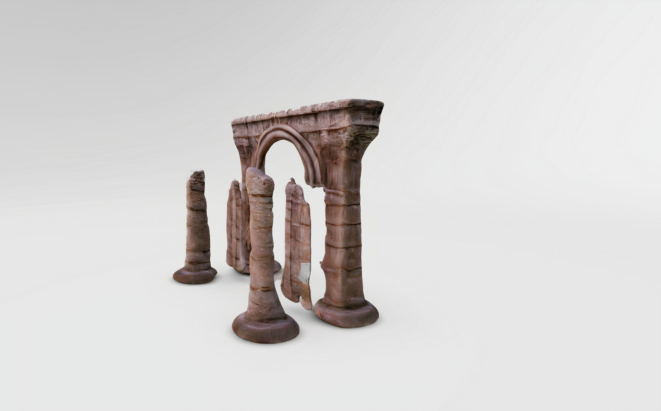 Archaic Pillars Ancient Ruins 3D model_5