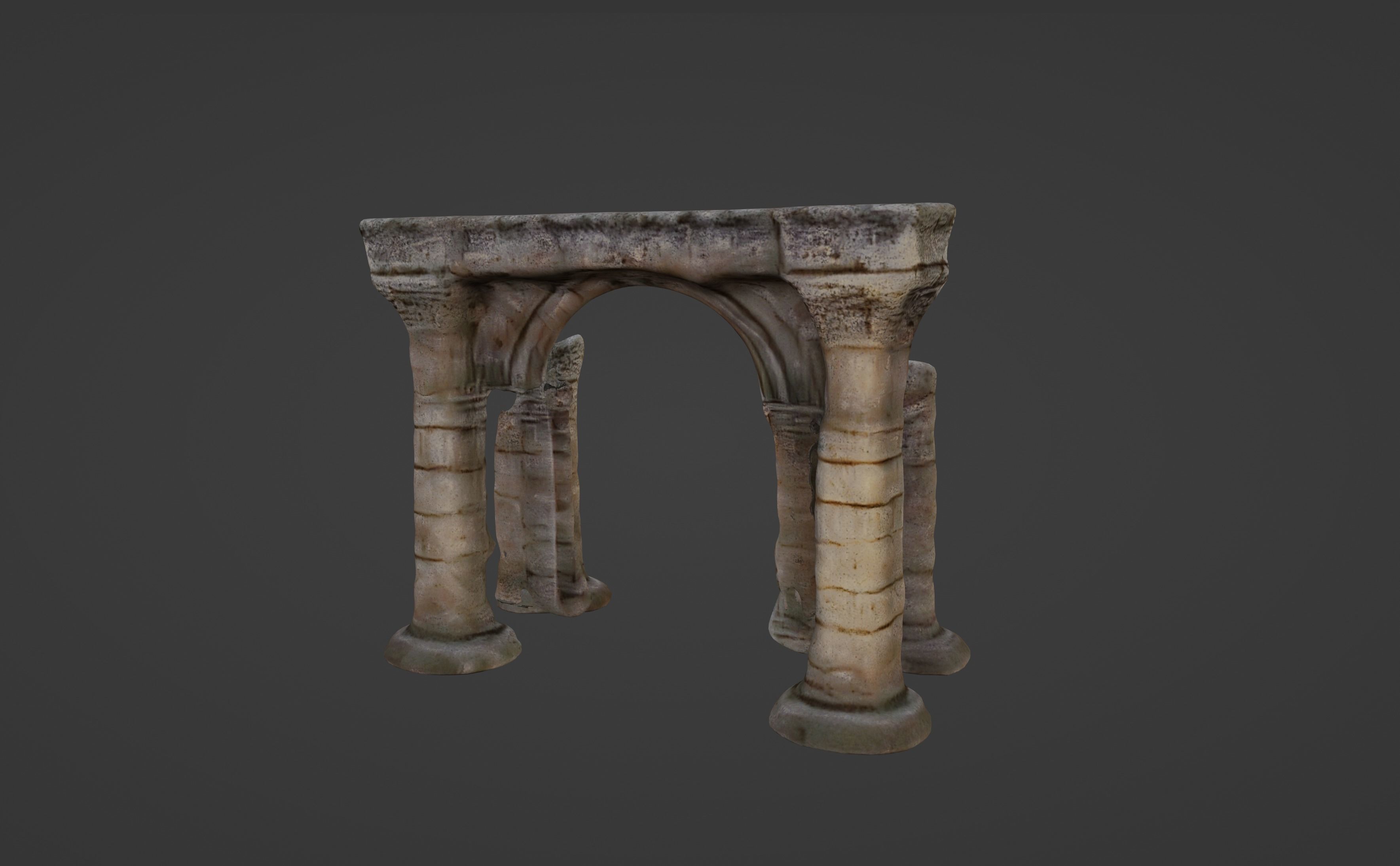 Archaic Pillars Ancient Ruins 3D model_9