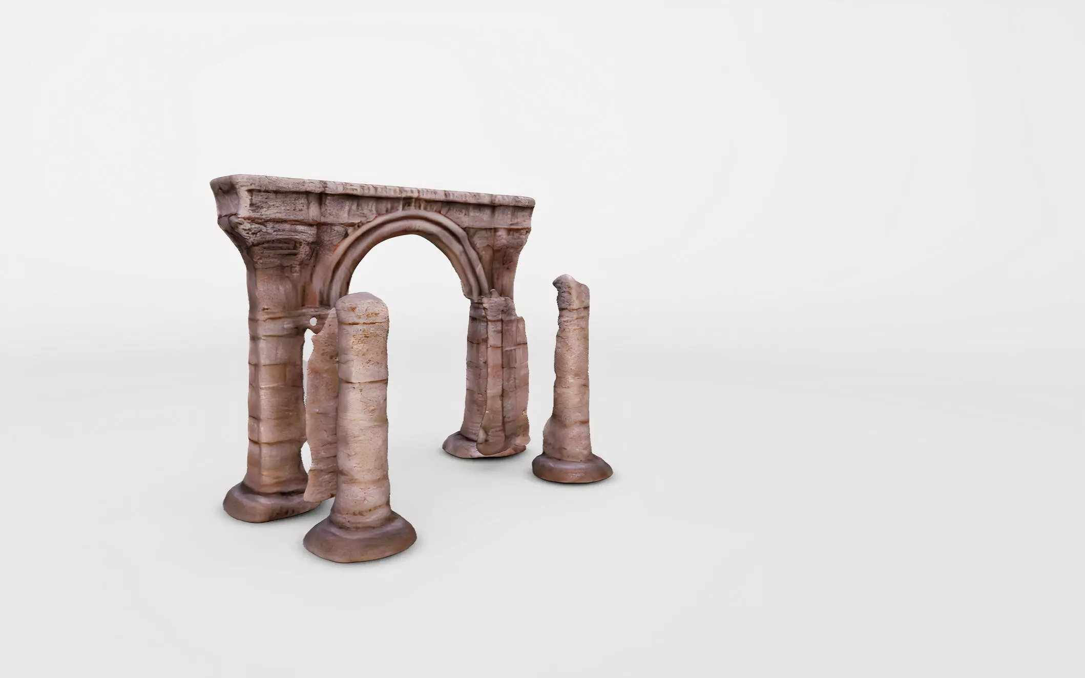 Archaic Pillars Ancient Ruins 3D model_0