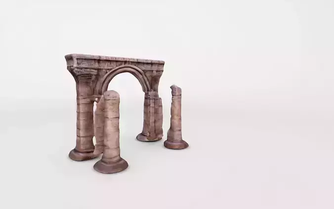 Archaic Pillars Ancient Ruins 3D model