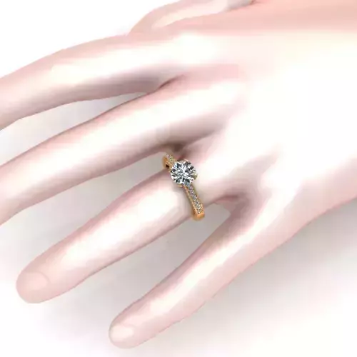 Solitaire Women Diamond Wedding Ring R66