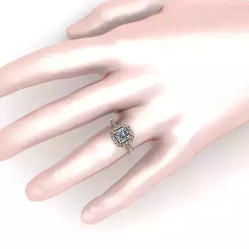 Side-stone Diamond Wedding Ring R67