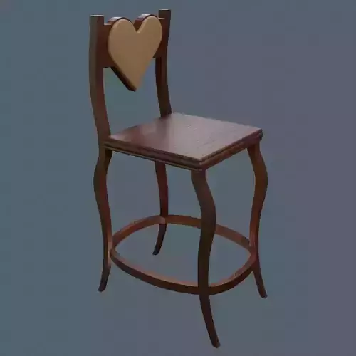 Low poly PBR Wooden Chair