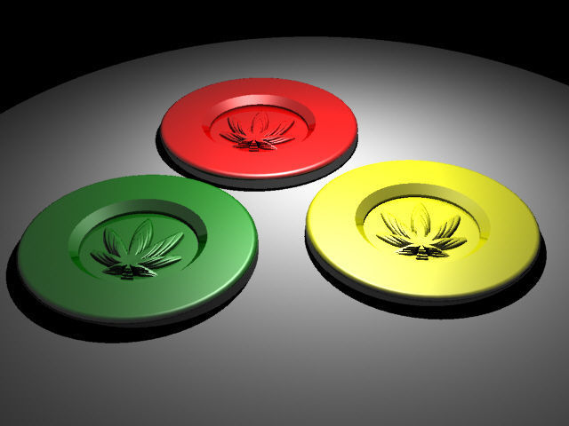 A cannabis themed coaster 3D print model_5