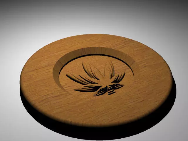 A cannabis themed coaster 3D print model_0