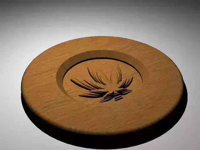 A cannabis themed coaster