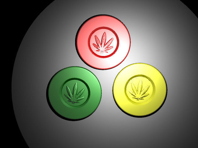 A cannabis themed coaster 3D print model_1