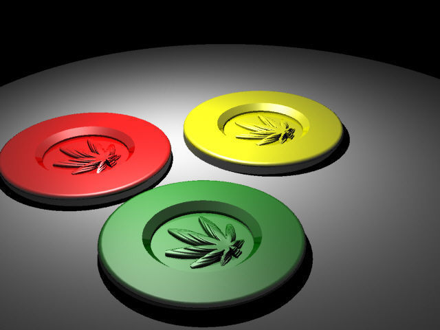 A cannabis themed coaster 3D print model_6