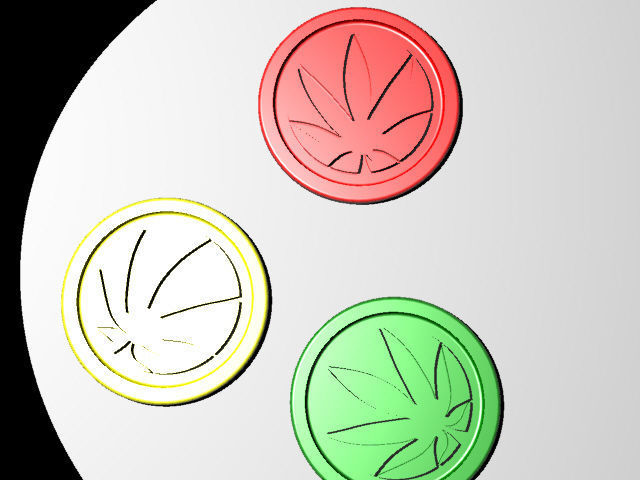 A cannabis themed coaster 3D print model_1