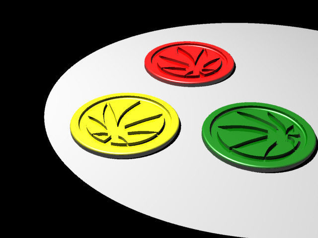 A cannabis themed coaster 3D print model_4