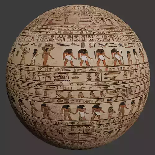Ancient Egypt Hieroglyphs  - VOL 1 - 9 Seamless PBR Texture