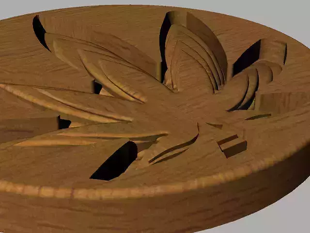 A cannabis themed coaster