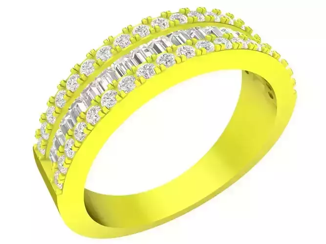 A7797 Hongkong Style Diamond Women Band Ring