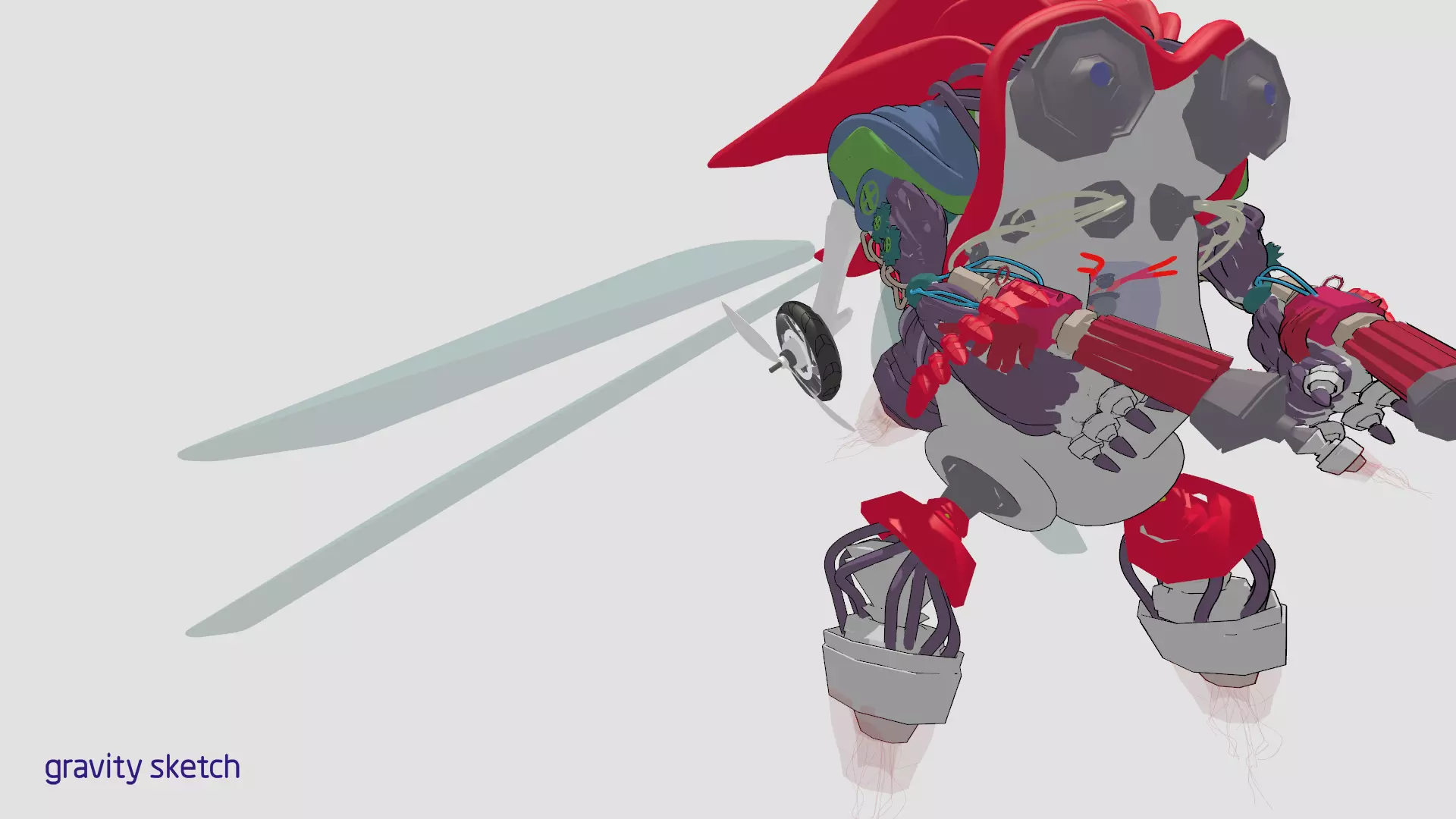 armored drone destroyer 3D model_0