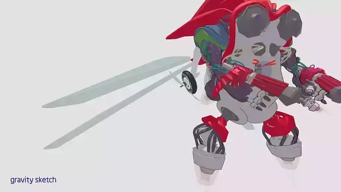 armored drone destroyer 3D model