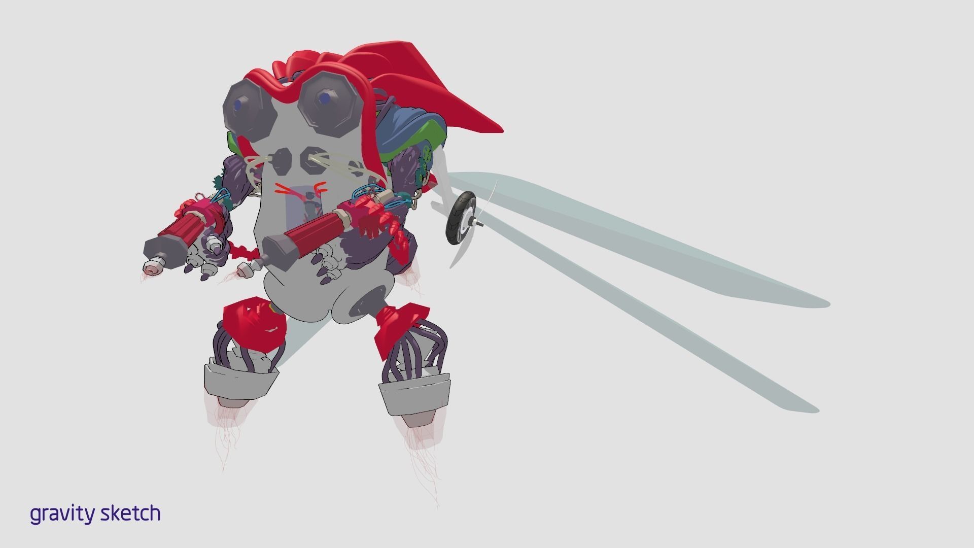 armored drone destroyer 3D model_5