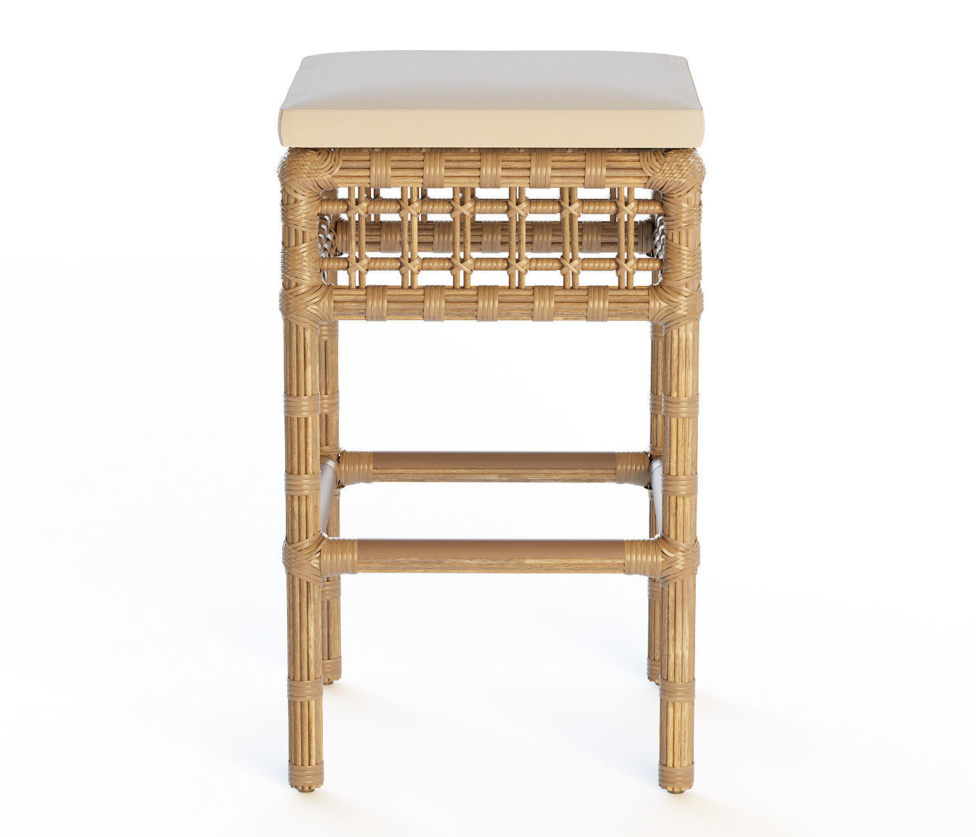 Backless Bar Stool 3D model_1
