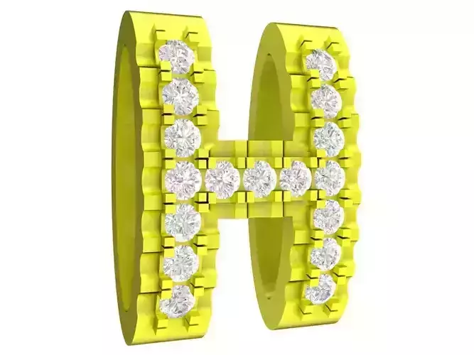 A7800 H Letter Diamond Women Pendant