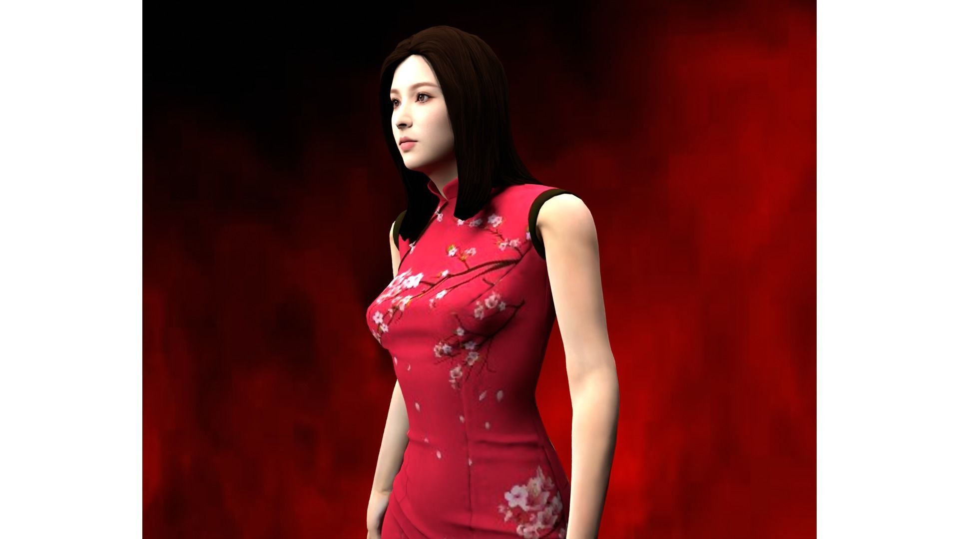 Japanese Female and male characters pack Low-poly 3D model_2