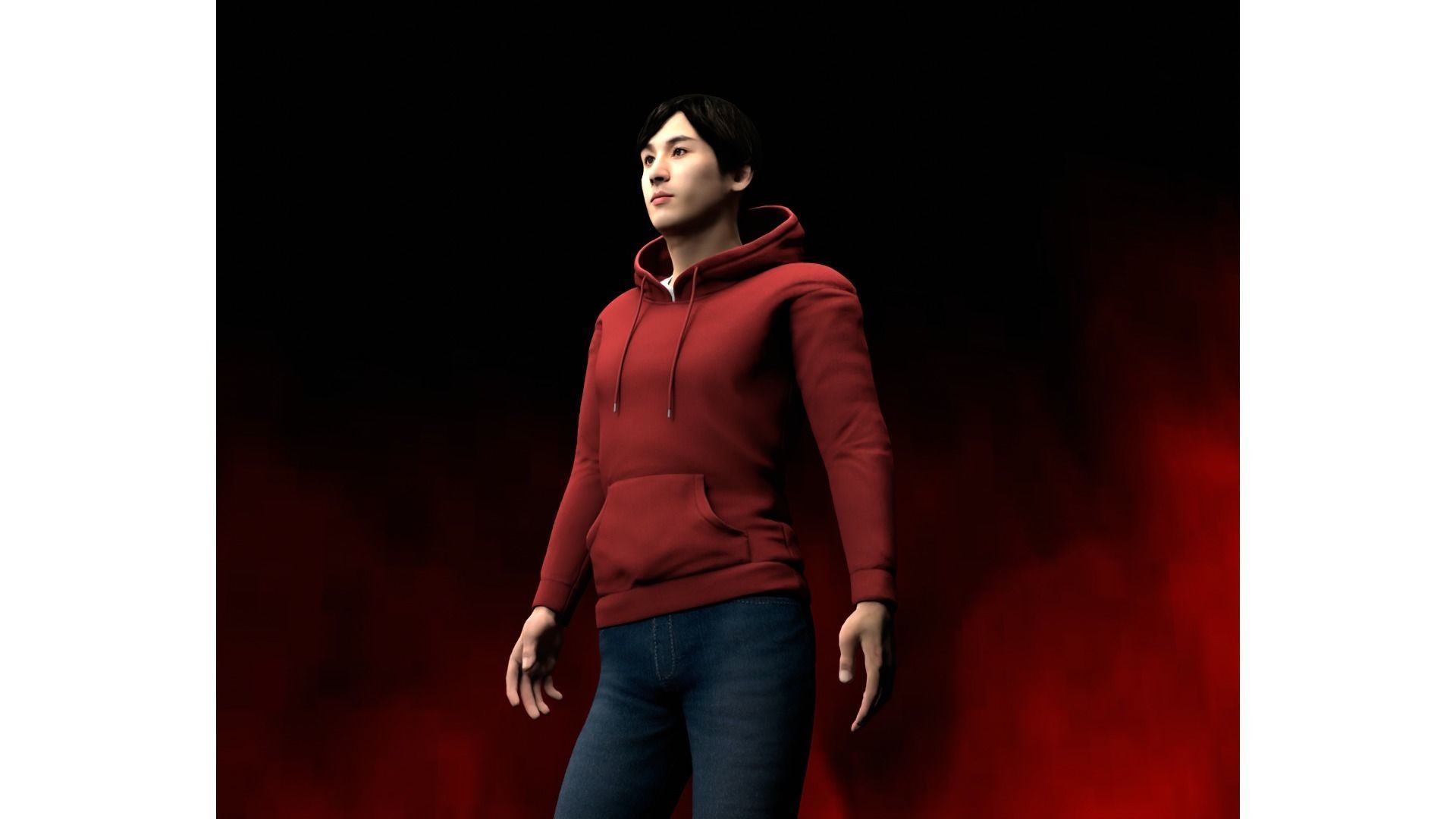 Japanese Female and male characters pack Low-poly 3D model_20