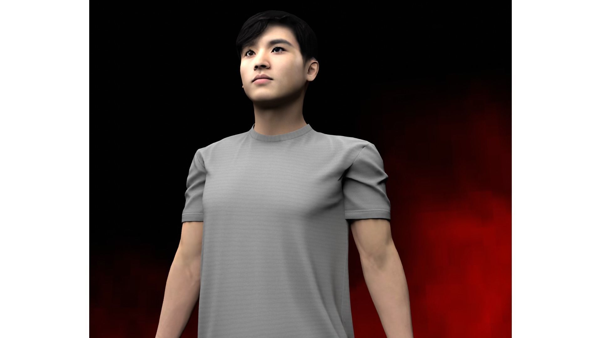 Japanese Female and male characters pack Low-poly 3D model_9