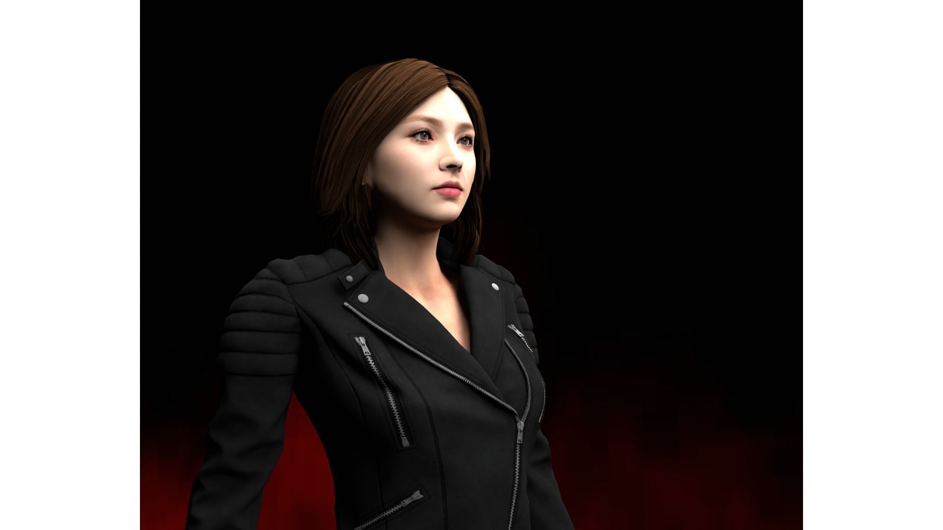 Japanese Female and male characters pack Low-poly 3D model_13