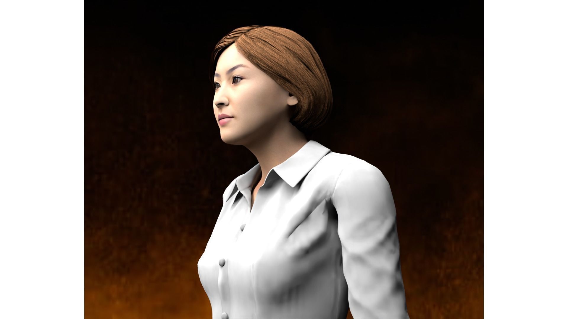 Japanese Female and male characters pack Low-poly 3D model_4