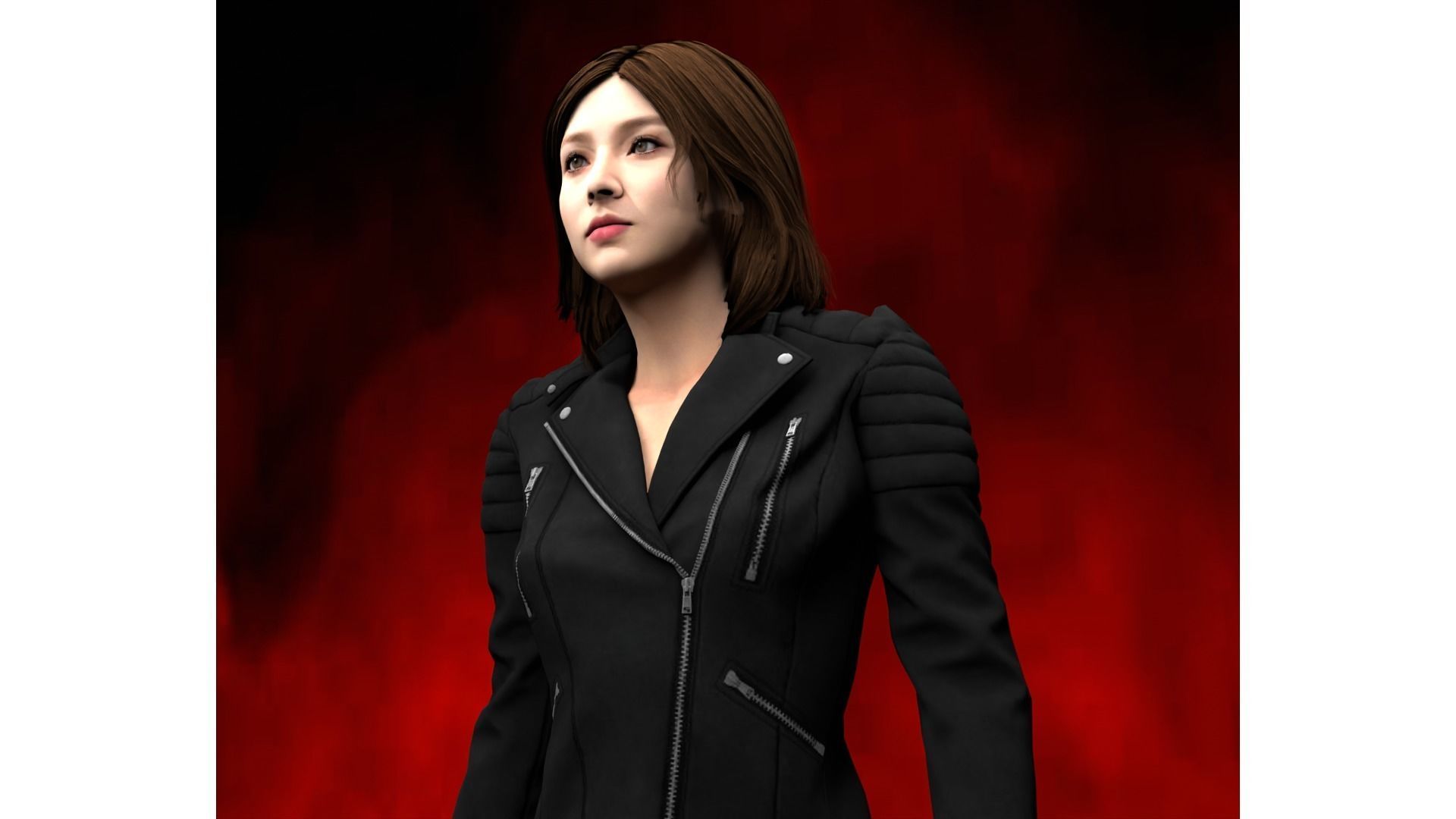 Japanese Female and male characters pack Low-poly 3D model_7