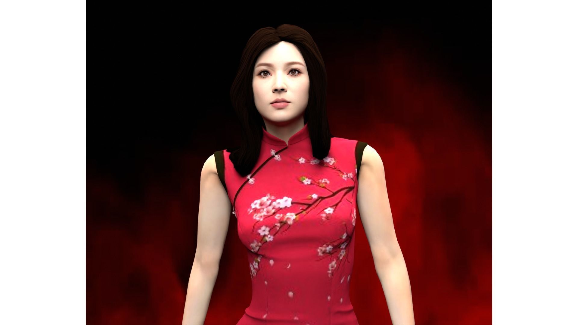 Japanese Female and male characters pack Low-poly 3D model_15