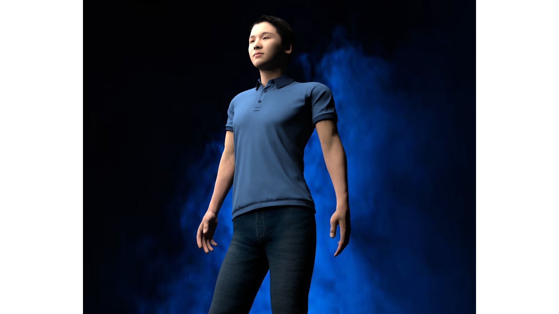 Japanese Female and male characters pack Low-poly 3D model_19