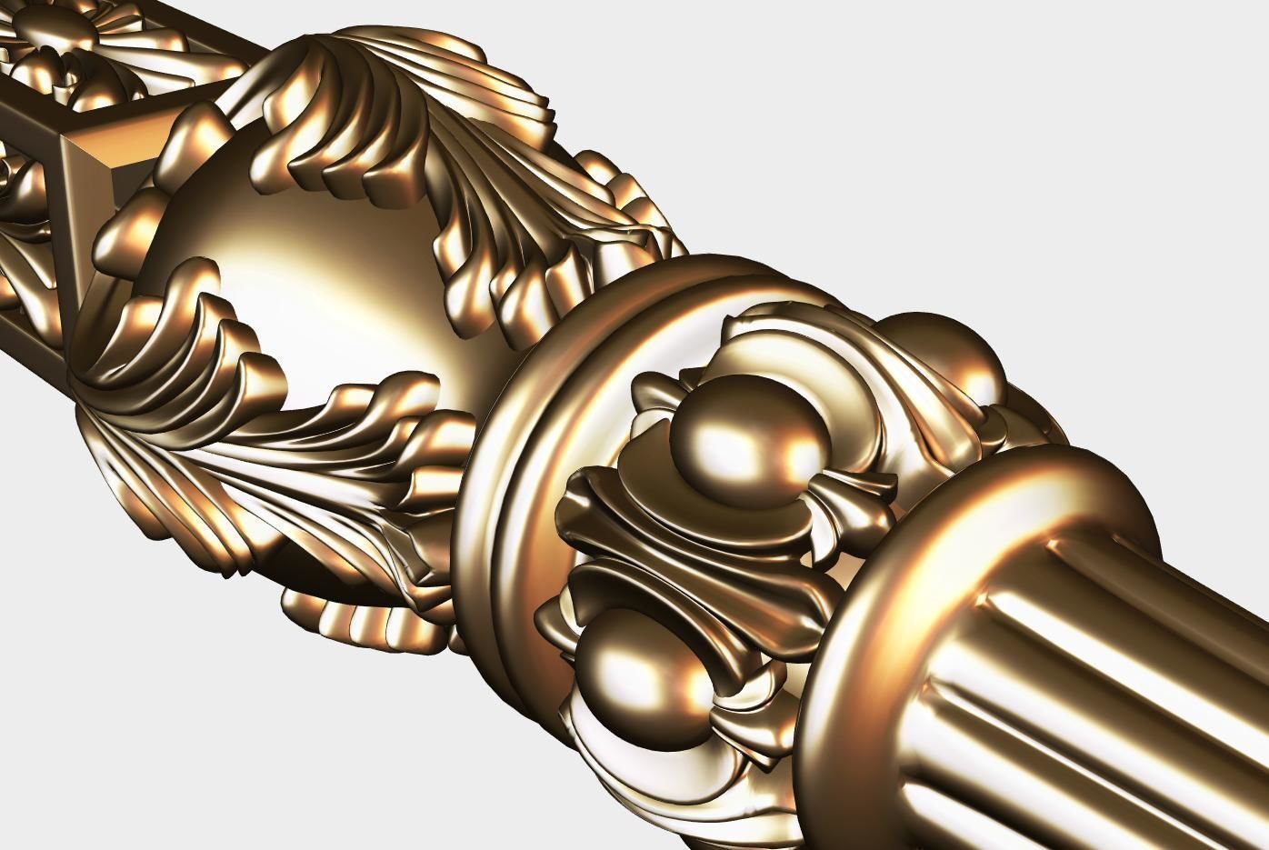 Carved decor for cnc 75 3D model_3