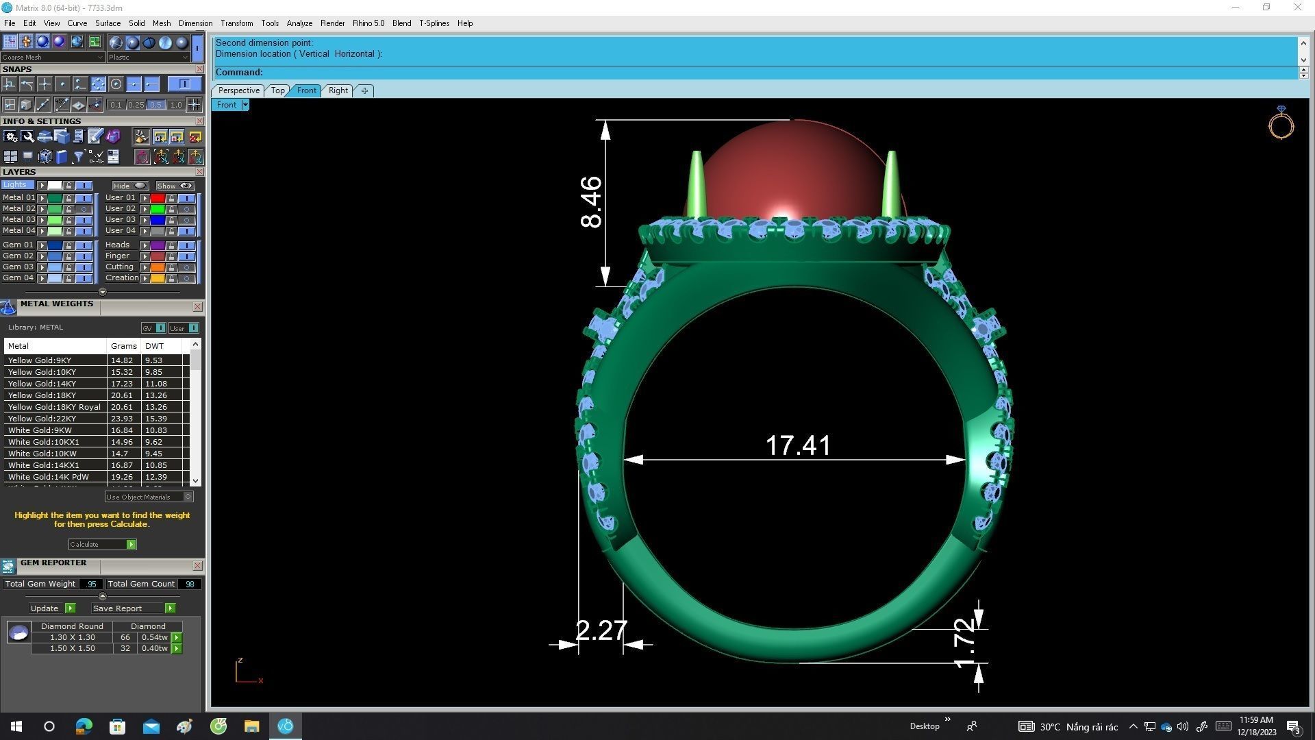 A7733 Oval Ruby Diamond Halo Women Ring 3D print model_6