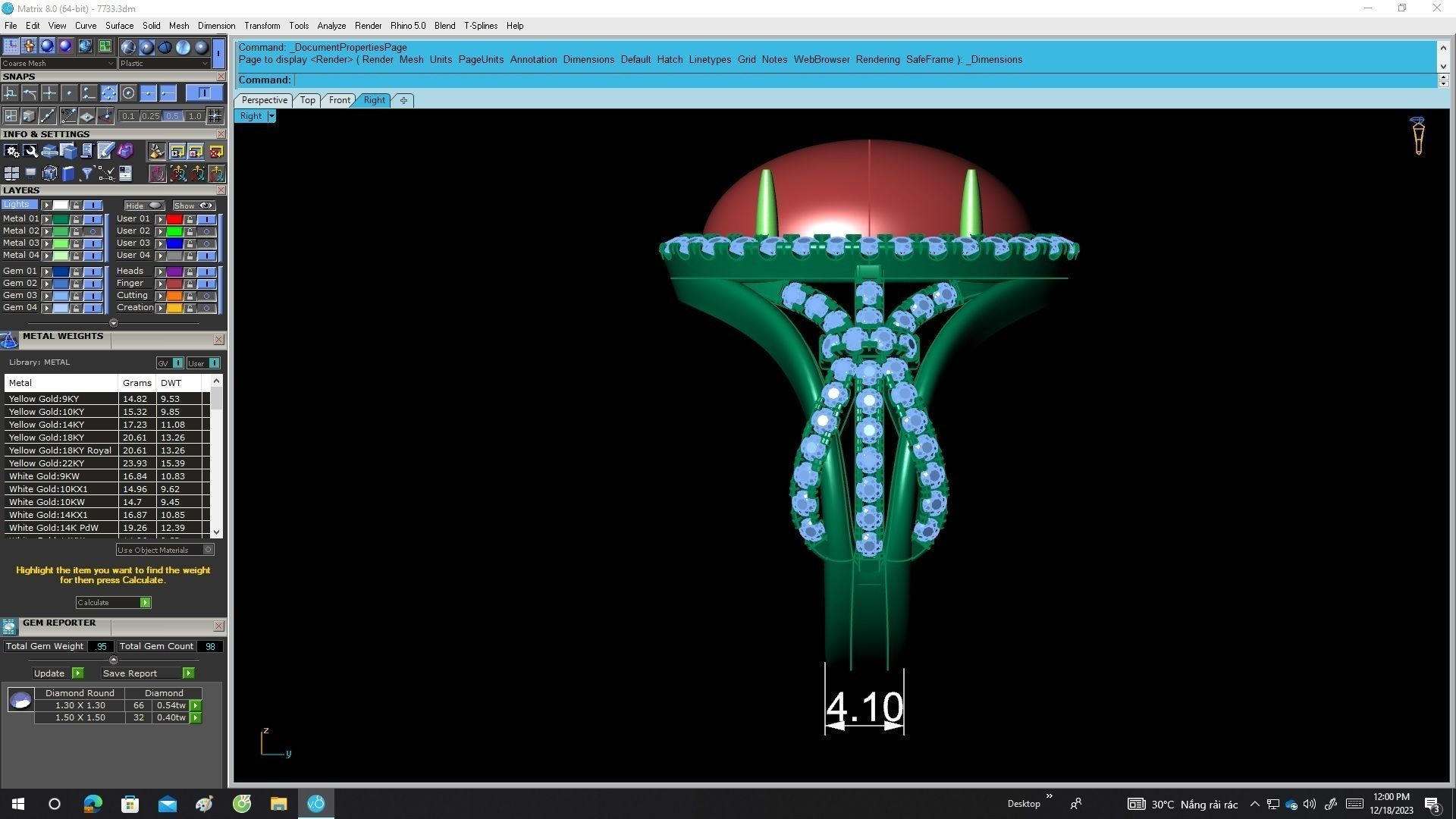 A7733 Oval Ruby Diamond Halo Women Ring 3D print model_7