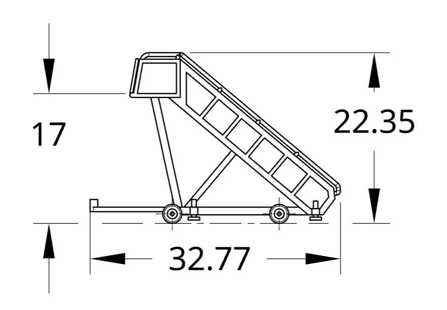 1-200 Scale A320 Boarding Stairs 3D print model_2