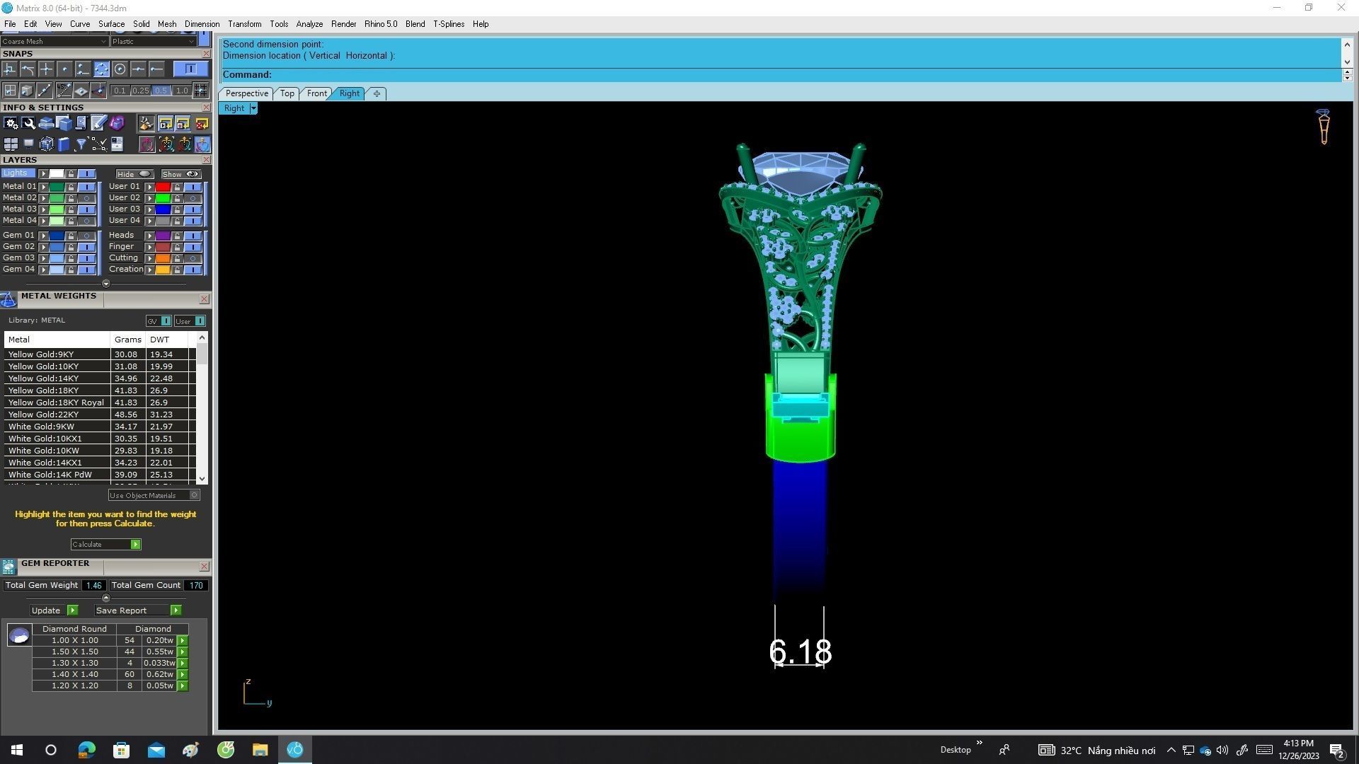 7344 luxury asian diamond cushion leaf women bangle 3D print model_7