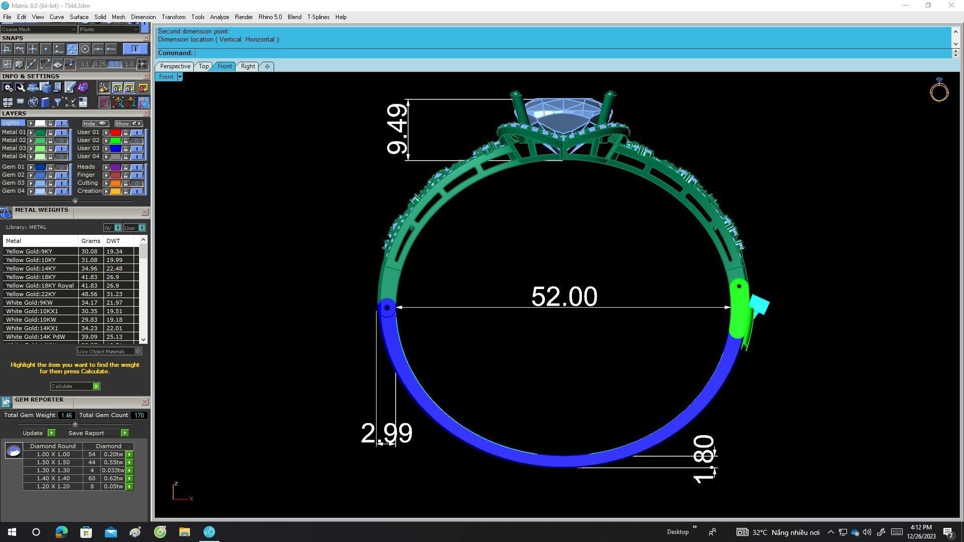 7344 luxury asian diamond cushion leaf women bangle 3D print model_6