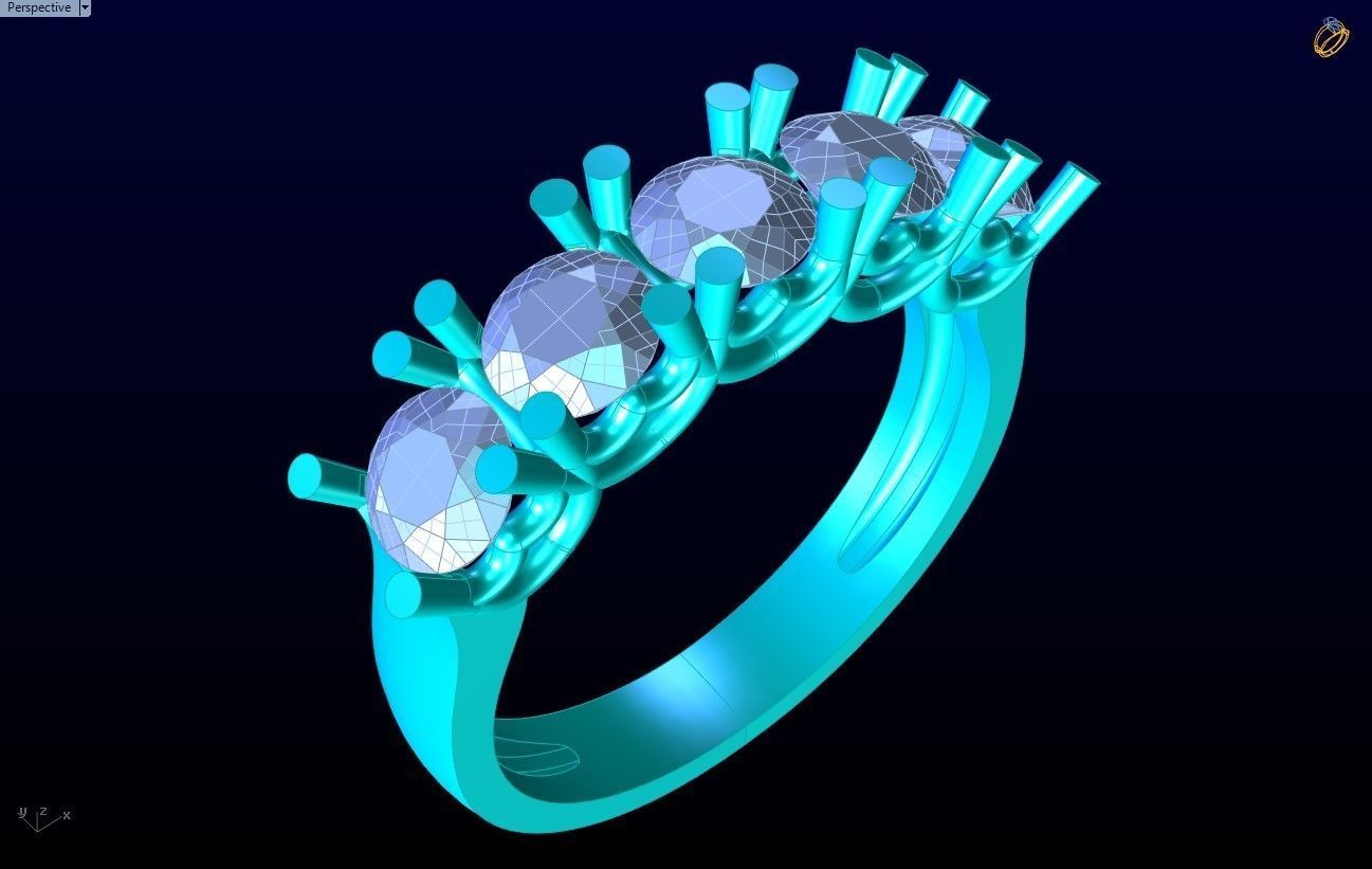 Diamond Ring - Womens Rings - N223430 3D print model_9