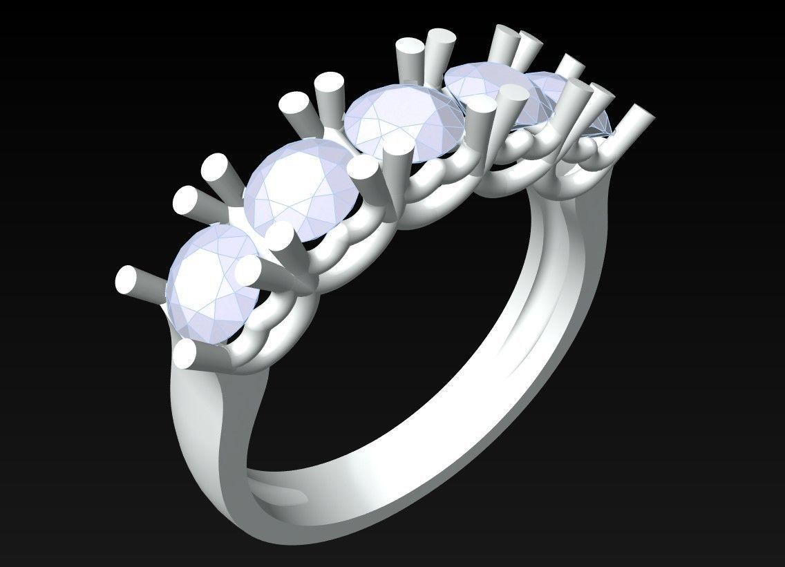Diamond Ring - Womens Rings - N223430 3D print model_4