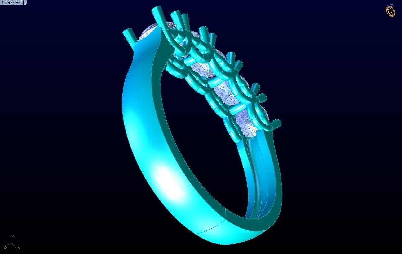 Diamond Ring - Womens Rings - N223430 3D print model_8
